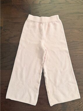 Sincerely Jules Pink Knit Wide Leg Pants Medium Cozy Lounge Textured